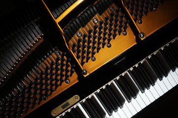 Piano close up. Grand piano detail - Powered by Adobe