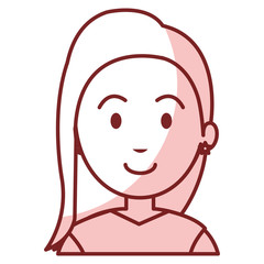 beautiful and young woman character vector illustration design