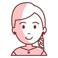 beautiful and young woman character vector illustration design
