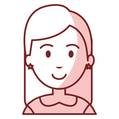 beautiful and young woman character vector illustration design