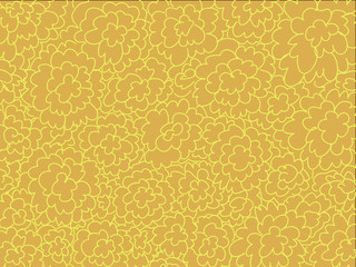 Orange floral doodle pattern background - 152816672