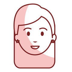 beautiful and young woman head vector illustration design