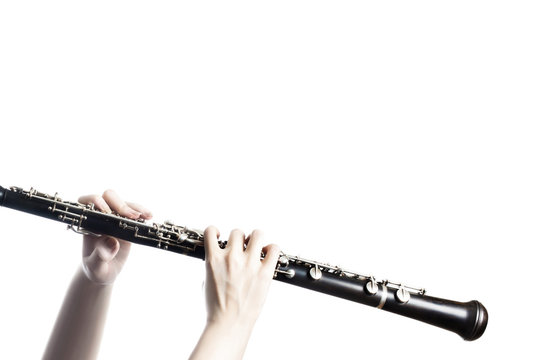 Oboe musical instruments with hands
