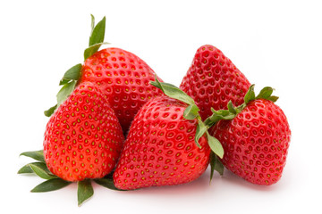 Strawberry isolated on white background. Fresh berry.