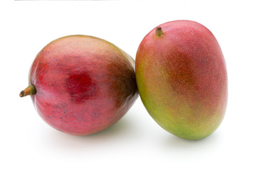 Mango fruit isolated on white background .