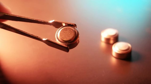 Close up of a lithium ion battery
