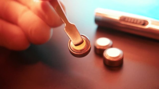 Close up of a lithium ion battery
