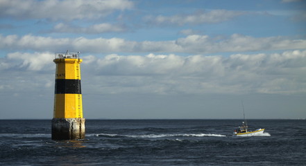 Balise de La Plate, rail de Sein, Bretagne,Finist&egrave;re