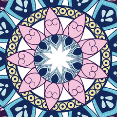 mandala decoration spiritual oriental. mystical ornament element vector illustration