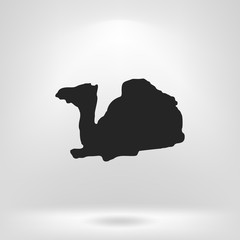 Camel icon isolated. Modern flat pictogram, business, marketing, internet concept. Logo illustration