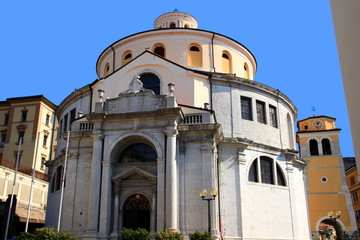 Cathedral of St. Vitus, the patron saint of the city, in a sunny summer day in downtown of Rijeka, Croatia, Europe