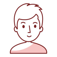 young man shirtless avatar character vector illustration design
