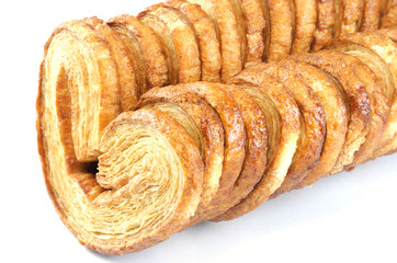 stacking palmiers isolated on white background