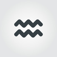 Aquarius Icon Design Illustration Template Element

