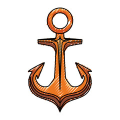 Marine anchor symbol icon vector illustration graphic design