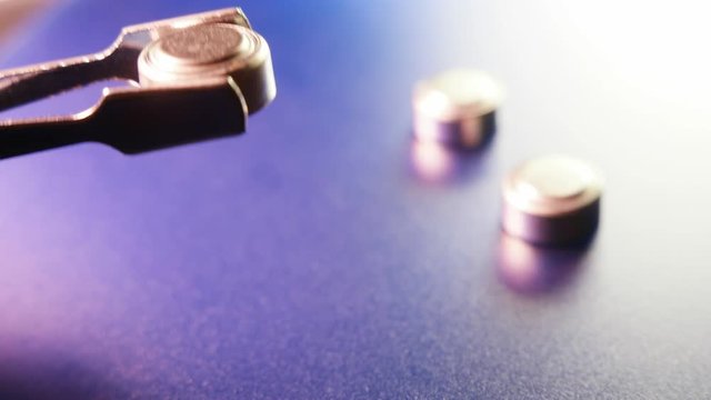 Close up of a lithium ion battery
