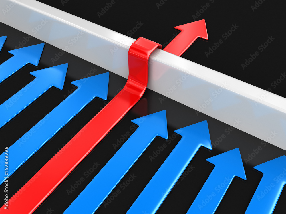 Poster 3d arrows. image with clipping path