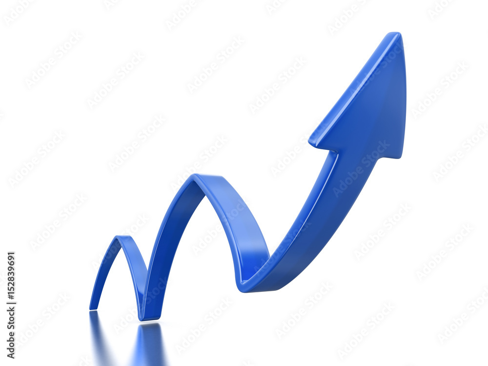 Poster arrow up. image with clipping path