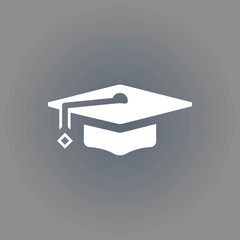 Graduation cap icon stock vector illustration flat design
