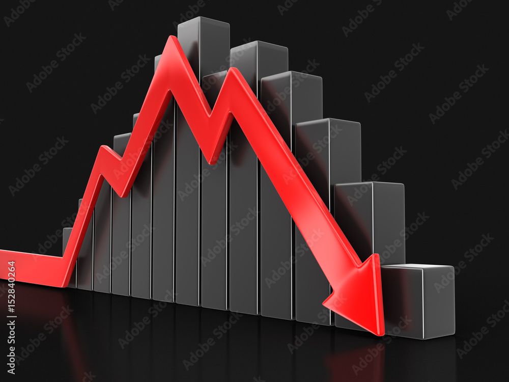 Poster 3d diagram with arrow. image with clipping path.
