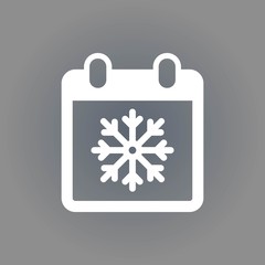 winter calendar icon stock vector illustration flat design
