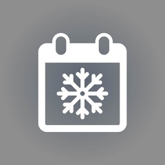 winter calendar icon stock vector illustration flat design