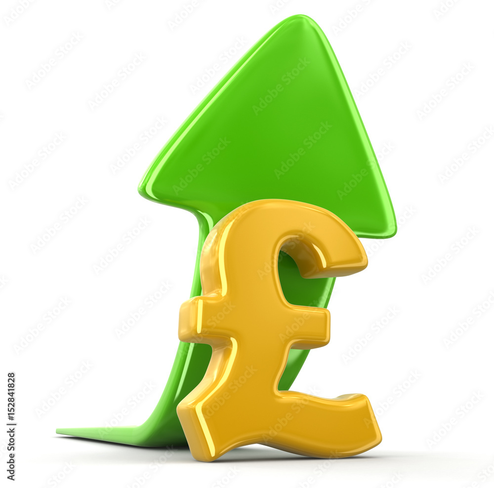 Poster pound sign with arrow up. image with clipping path