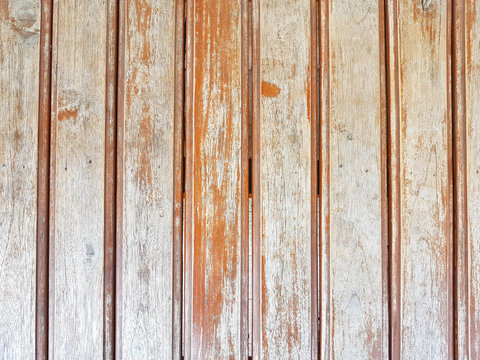 vertical old grungy brown wood plank wall texture background
