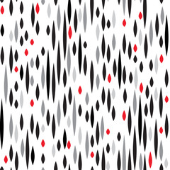 Abstract spot seamless pattern. Black and white blot texture. Fa