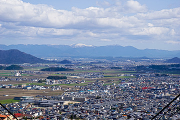 八幡山山頂からの近江八幡市街