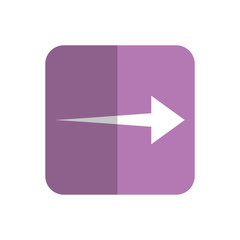 arrow icon over purple square and white background. colorful design. vector illustration