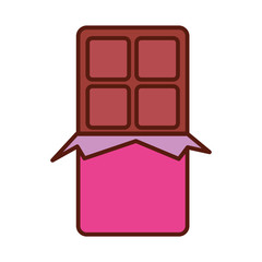 chocolate bar modern minimal flat design vector illustration