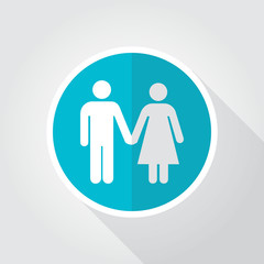 Family Icon Design Template. Couple Man and Woman