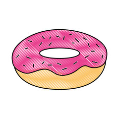 isolated delicious glaze donut 