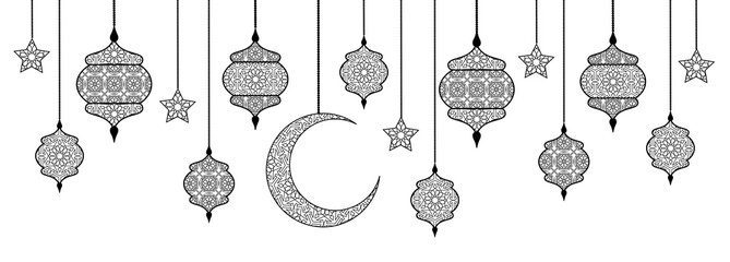 isolated lanterns © Sveta_Aho