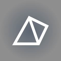 pyramid icon stock vector illustration flat design