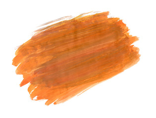 A fragment of the background in orange tones painted with watercolors