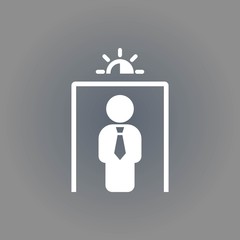 metal detector icon stock vector illustration flat design