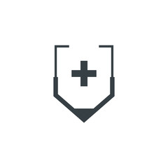 Fototapeta premium Medical Design Logo. Pencil Design Logo for Medical Education