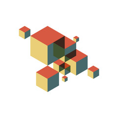 Obraz premium Abstract geometric retro vintage background