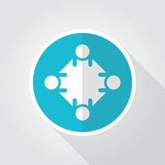 Abstract community logo, design concept, emblem, icon, flat logotype element for template.