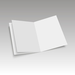 Magazine, booklet, postcard or brochure mockup template. Vector Illustration  
