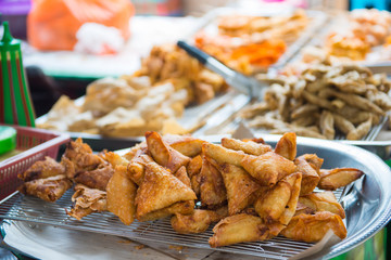fried dumplings local food style malaysian