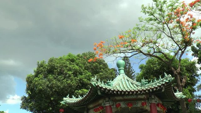 Gazebo in the Chinese garden in rizal Park, Manila, Philippines