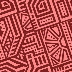 Abstract vector naadloos patroon in etnische stijl