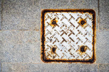 Metal plate as waste water drainage cover