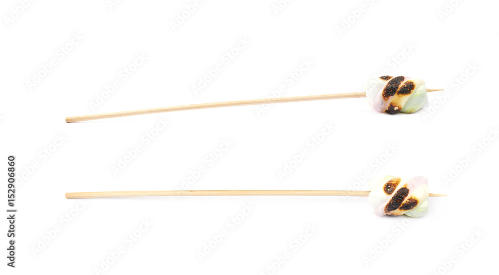 Canvas Prints single marshmallow candy on a stick