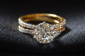 Ring with big diamond