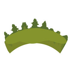 color design of mountains and forest landscape vector illustration