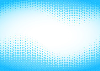 Blue halftone background.